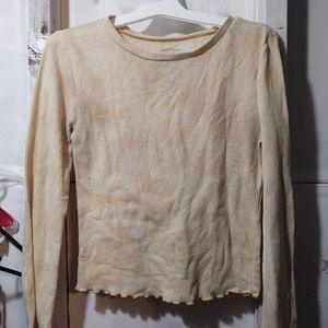 Yellow cropped long sleeve